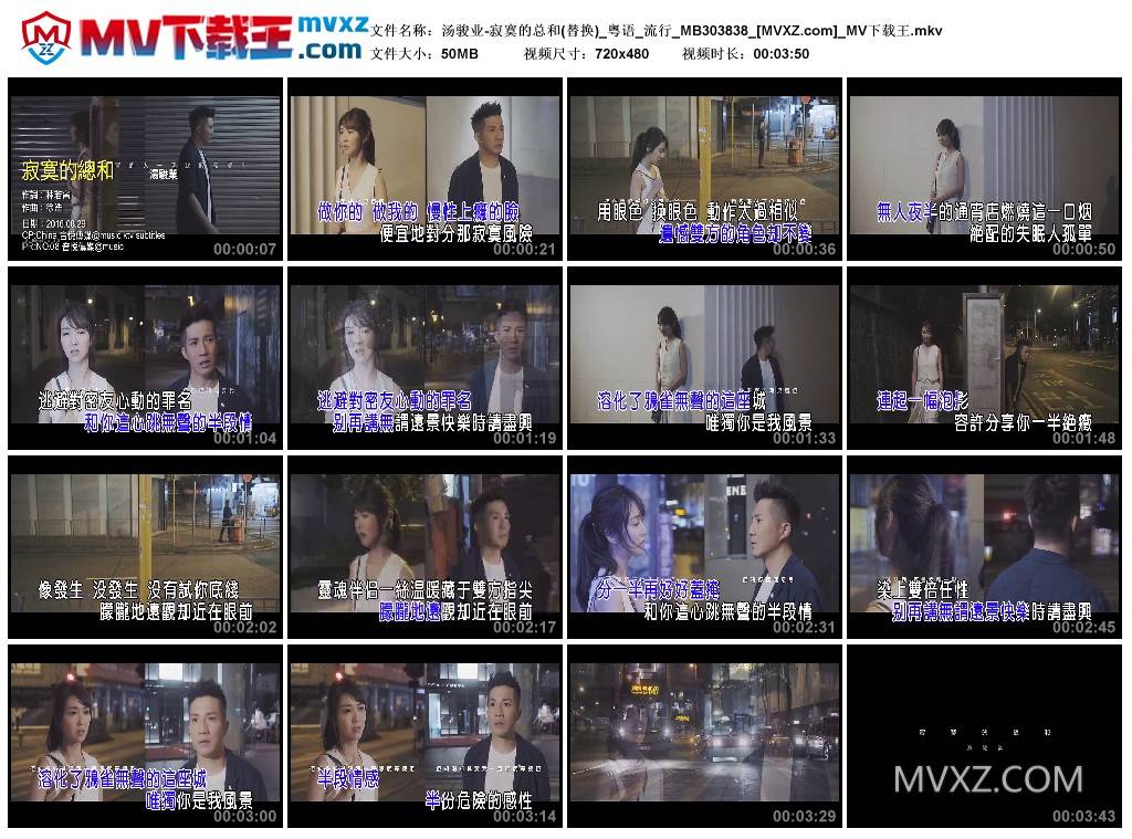 汤骏业-寂寞的总和(替换)_粤语_流行_MB303838